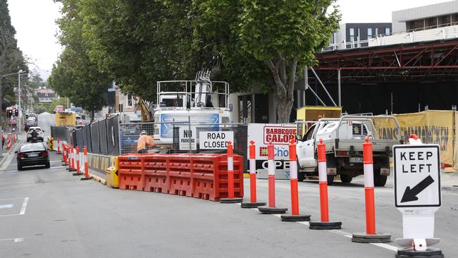 Brisbane Street is beginning to re-open again after being closed for some time due to construction taking place at the old Freedom building that has now been taken over by UTAS. Picture: Nikki Davis-Jones