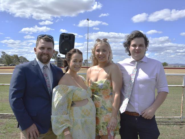 At the Clifton Races are (from left) Nick, Lyndsay, Chantelle and Brian on Saturday, October 28, 2023. Picture Jessica Klein