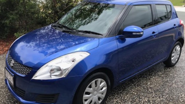 Veterinary nurse Jamie Miller’s blue Suzuki Swift was stolen from Alderley.