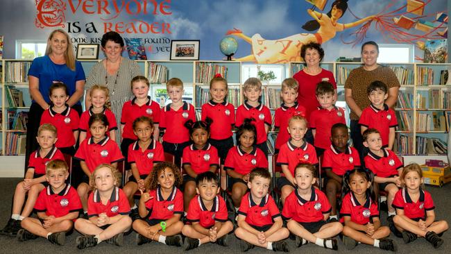 St. Francis Xavier Catholic Primary School Prep H Ms Vanessa Paddison, Mrs Debby Hanks, Ms Fallon Tass, Mrs Mary Munro Back Row: Ava Crowley, Collins Trewartha, Meg McKay, Blake Watts, Ariah Britten, Tex Schulz, Jack Hayles, Vincent Ohl, Huxley Hotalling Middle Row: Bayden Olsen, Cleo Galea, Poppy Ellis, Sara Siju, Elisha Sam, Laylia Morris, Themba Mtonga, Matthew Parkinson Front Row: Aiden Deem, Austin Williams, Lyle Miller, Kyrie Bauden, Charles Reekes, Isabella Aziak, Sophia Saulon, Imani Treveton Picture: Michaela Harlow