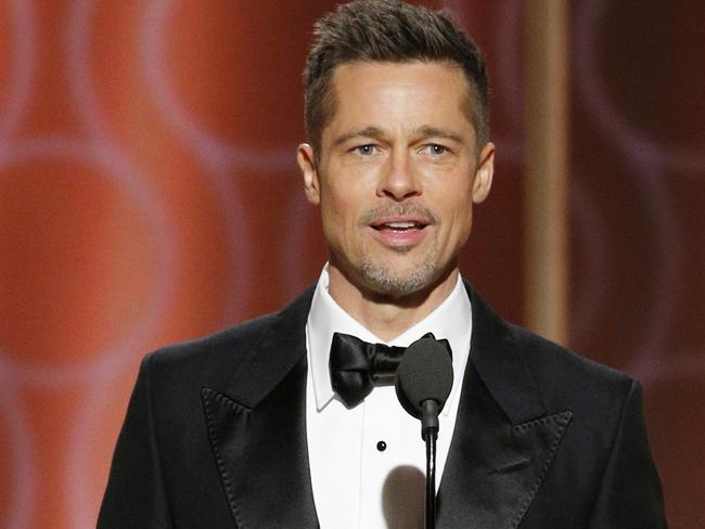 Brad Pitt onstage during 2017’s Golden Globe Awards last month. Picture: Paul Drinkwater/NBCUniversal/Getty Images