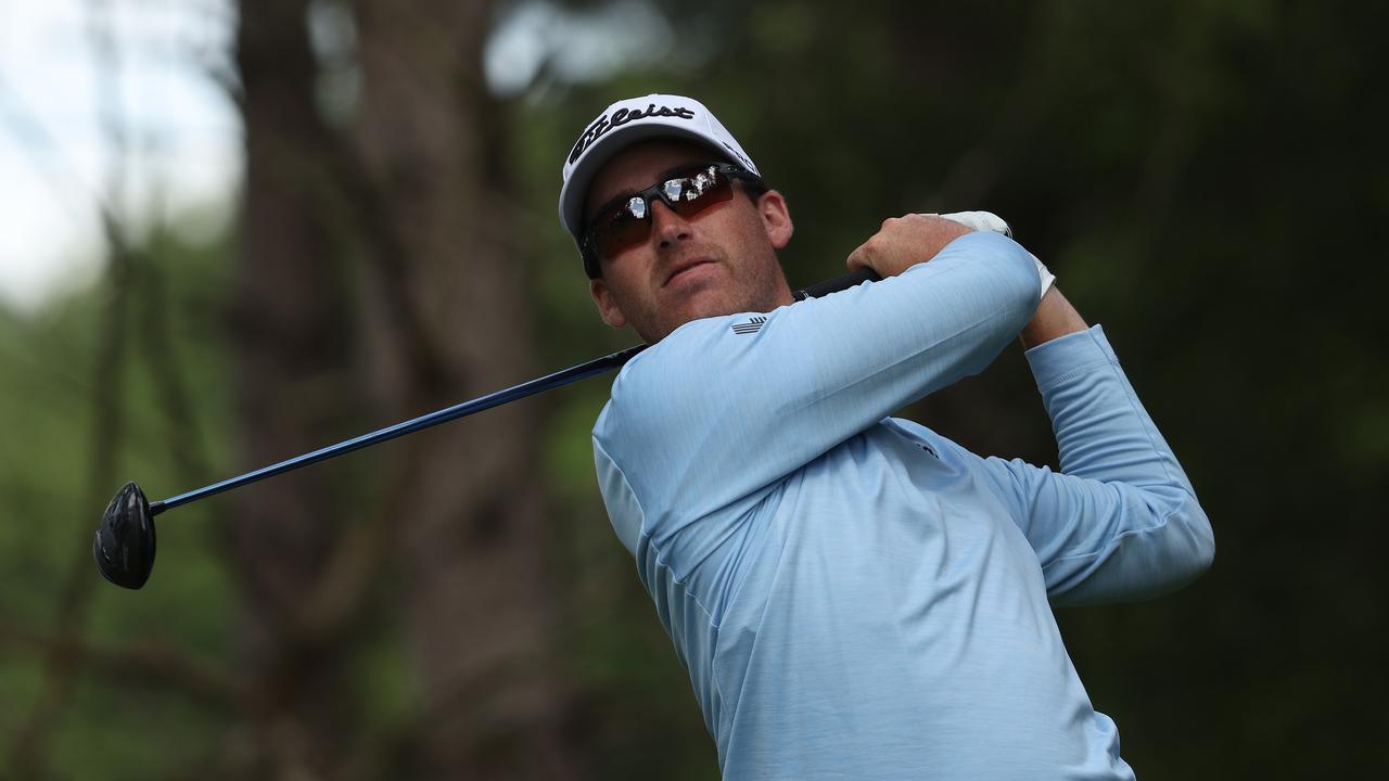 ST ALBANS, ENGLAND - JUNE 10: Andy Ogletree of the United States tees off on the 3rd hole during the LIV Invitational at The Centurion Club on June 10, 2022 in St Albans, England. (Photo by Matthew Lewis/Getty Images)