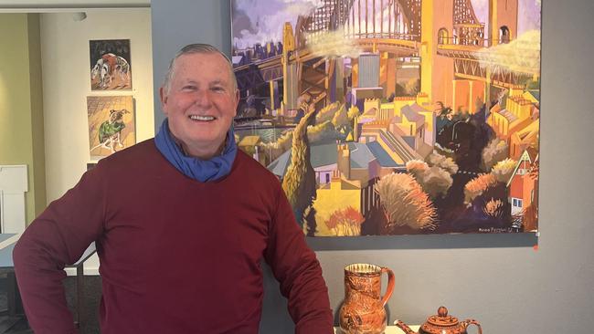 Co-owner of Maunsell Wickes Gallery, Dominic Maunsell, inside his gallery.