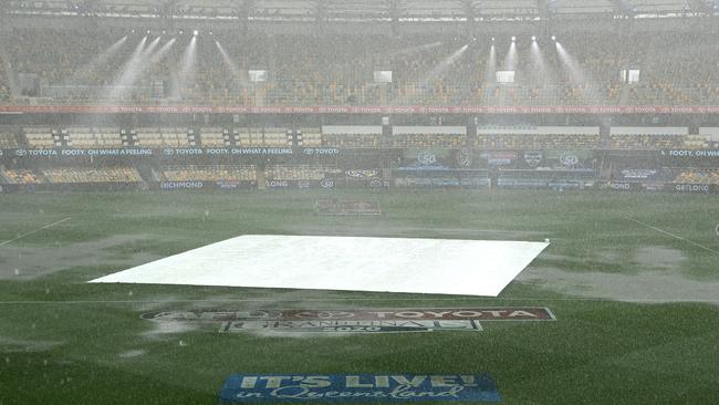 The Gabba on Saturday afternoon, just hours before the AFL Grand Final. Picture: Quinn Rooney/Getty Images