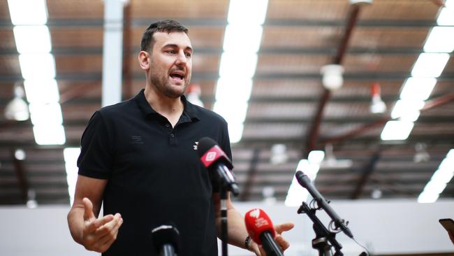 Sydney Kings and Boomers star Andrew Bogut explains his decision on Friday. Picture: Getty Images