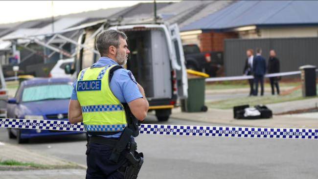 A 33-year-old man has been arrested in dramatic fashion over the death of his 61-year-old mother in the outer Perth suburb of Byford. Picture: ABC