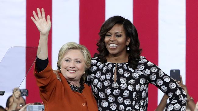 Hillary Clinton’s political machine is formidable, but another first lady would be the strongest candidate: Michelle Obama. Picture: Getty