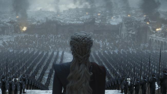 Daenerys Targaryen (Emilia Clarke) in the ruined city of King's Landing. Picture: HBO