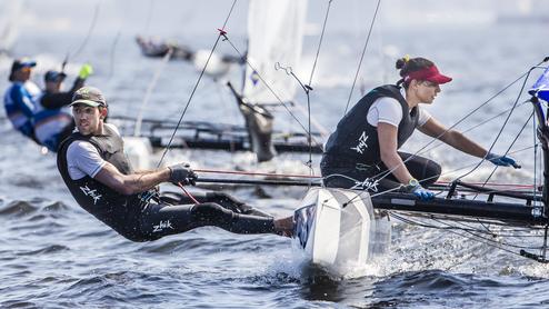 Aquece Rio – International Sailing Regatta 2015 is the second sailing test event in preparation for the Rio 2016 Olympic Sailing Competition. Held out of Marina da Gloria from 15-22 August, the Olympic test event welcomes more than 330 sailors from 52 nations in Rio de Janeiro, Brazil. Credit Jesus Renedo/Sailing Energy