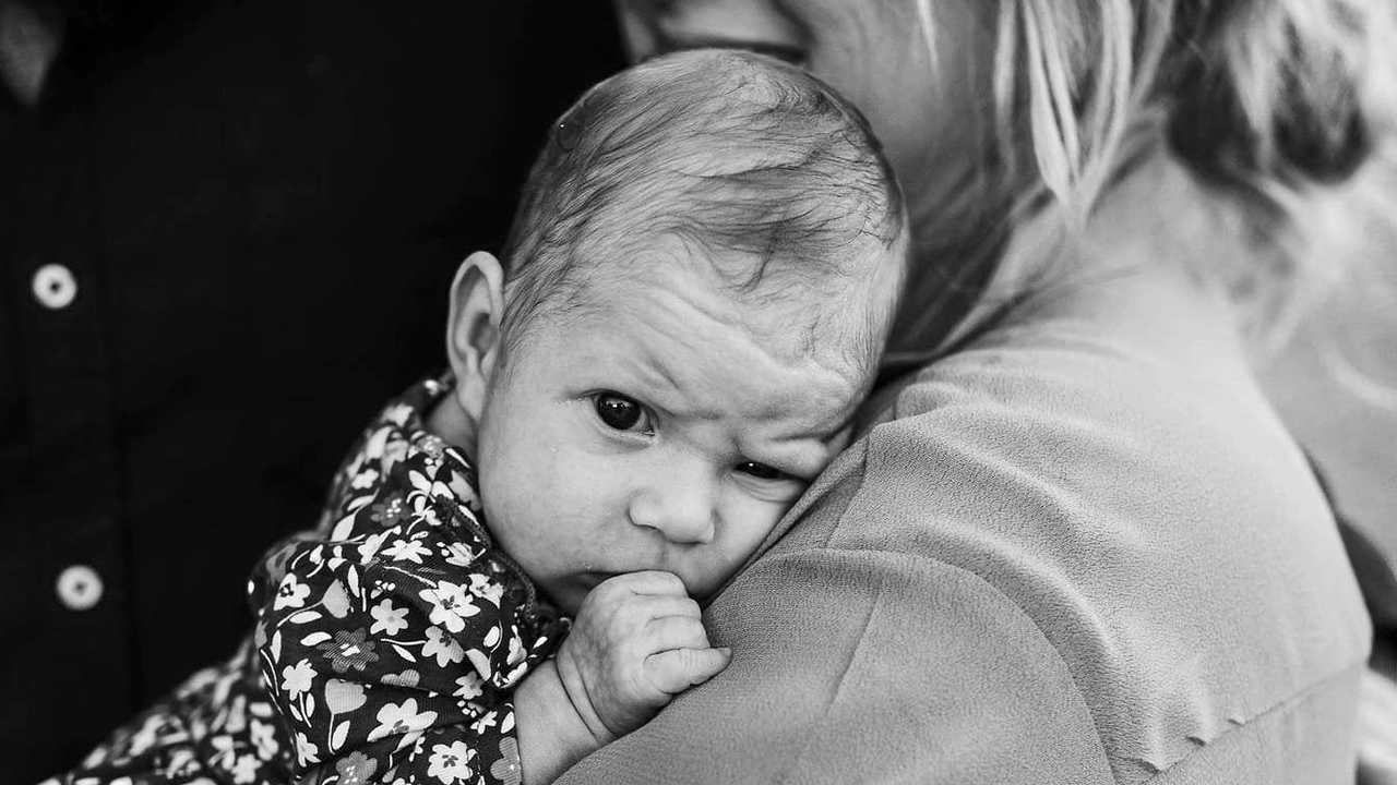 Lara Macey Patch, born April 10, weighing 2.88kg to proud parents Danni and Samuel Johnson. Picture: Claire Searle Photography