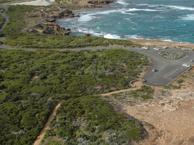 The car was found on fire at Thunder Point, a popular coastal lookout in Warrnambool.