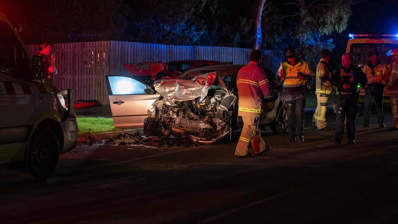 The scene of the accident on Barwarre Rd, Marshall. Picture: Brad Fleet