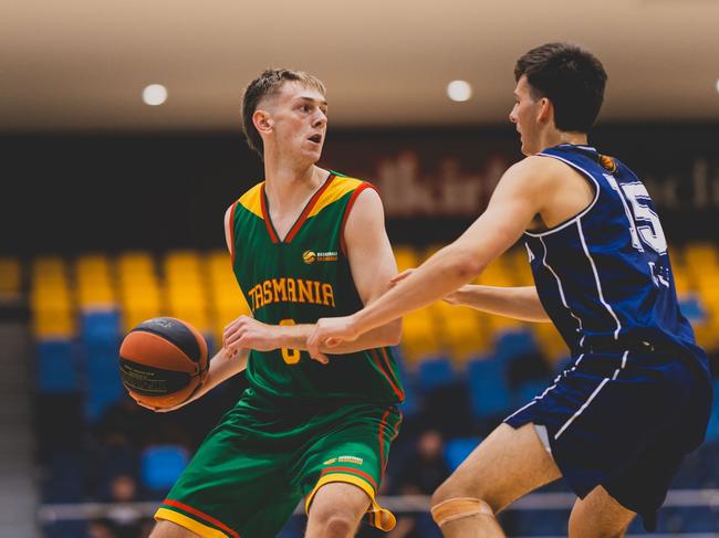 Nash Walker in action for Tasmania at the 2025 Basketball Australia Under-20 & Ivor Burge National Championships. Picture: Taylor Earnshaw