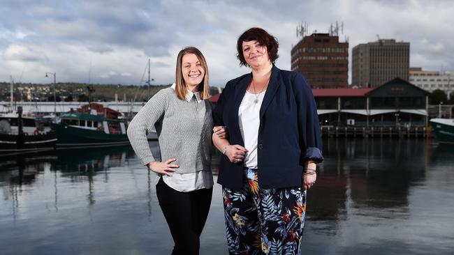 Mandy Mitchell fundraising and even co-ordinator with Rain Millar booking co-ordinator of The Otis Foundation. They are in Tasmania hoping to seek out properties to be used as a retreat for those suffering from breast cancer and their families for respite. Picture: NIKKI DAVIS-JONES