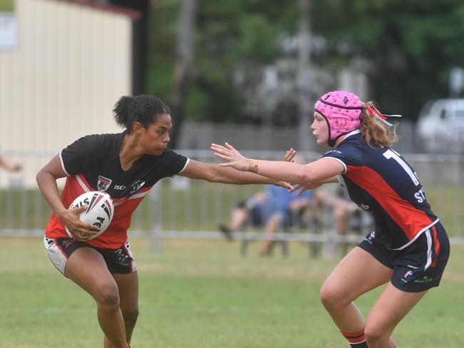 Kirwan State High School hosts St Patrick's College, Mackay, in round 1 of the 2025 Aaron Payne Cup. Senior Girls. Picture: Evan Morgan