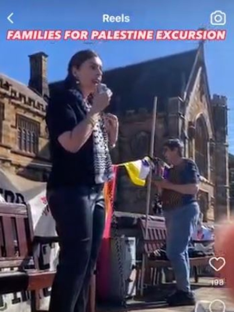 Macquarie University academic Randa Abdel-Fattah organised a pro-Palestine rally at University of Sydney leading a bunch of little kids in chanting for the “intifada” .