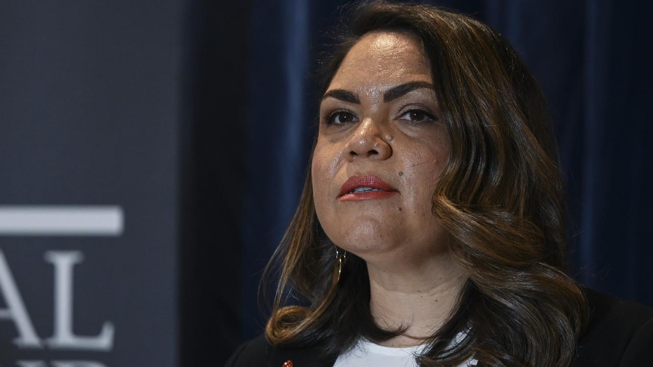 Senator Jacinta Nampijinpa Price addresses the National Press Club in Canberra. Picture: NCA NewsWire / Martin Ollman