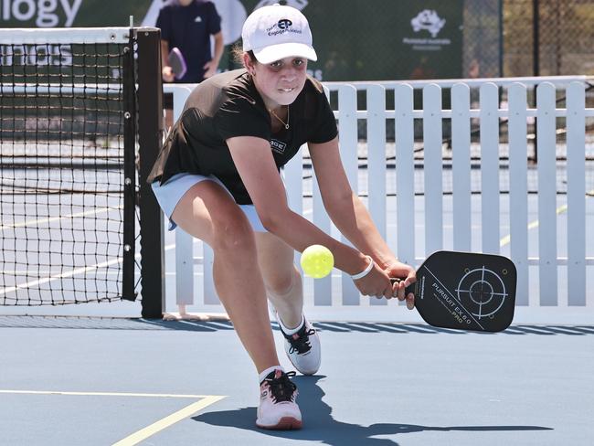 Australian Pickleball Championships at KDV Carrara.  Aurora Little in the u/14s girls.. Picture Glenn Hampson