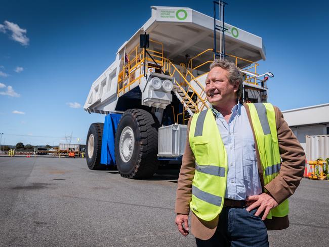 EMBARGOED MONDAY 18th October 2021 .  PERTH:Sept 13, 2021: Andrew Forrest, Chairman, at the FMG Hazelmere facility near Perth in Western Australia. Pic:Tony McDonough