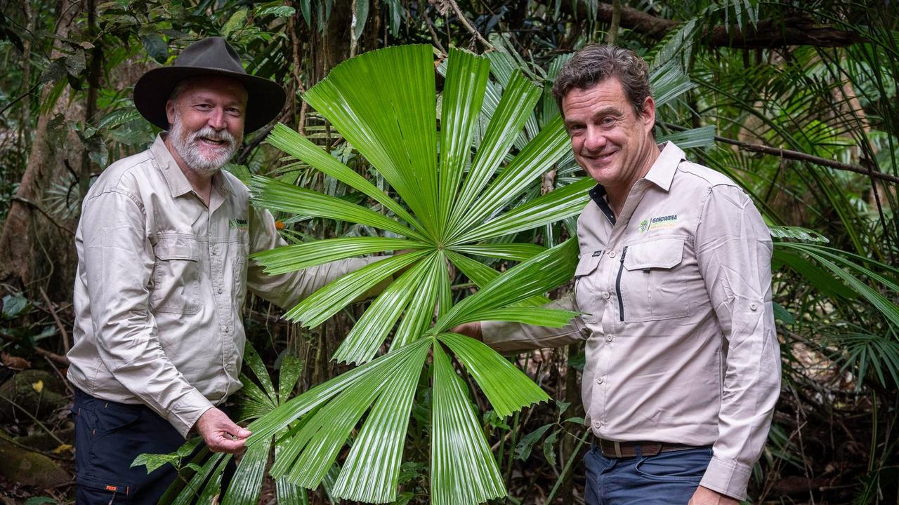 Founder of Gondwana Rainforest Trust Kelvin Davies and chief executive Richard Christian at Lot 463 (or 99) Black Bean Road in November 2024. There is no suggestion of wrongdoing by CEO or founder. Picture: Facebook