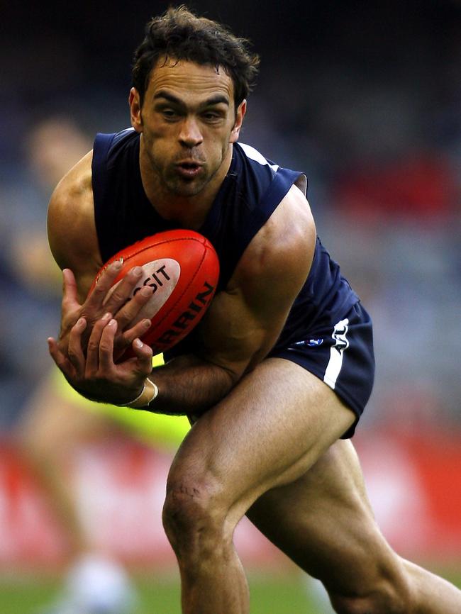 Cory McGrath in action for Carlton.