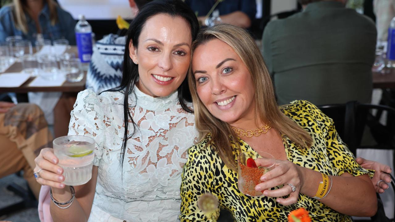 Leanne Thynne and Roberta Grasso at the Solento Organic Tequila VIP Sunday Session at The Grounds Currumbin for Gold Coast for Gold Coast at Large. Picture: Portia Large