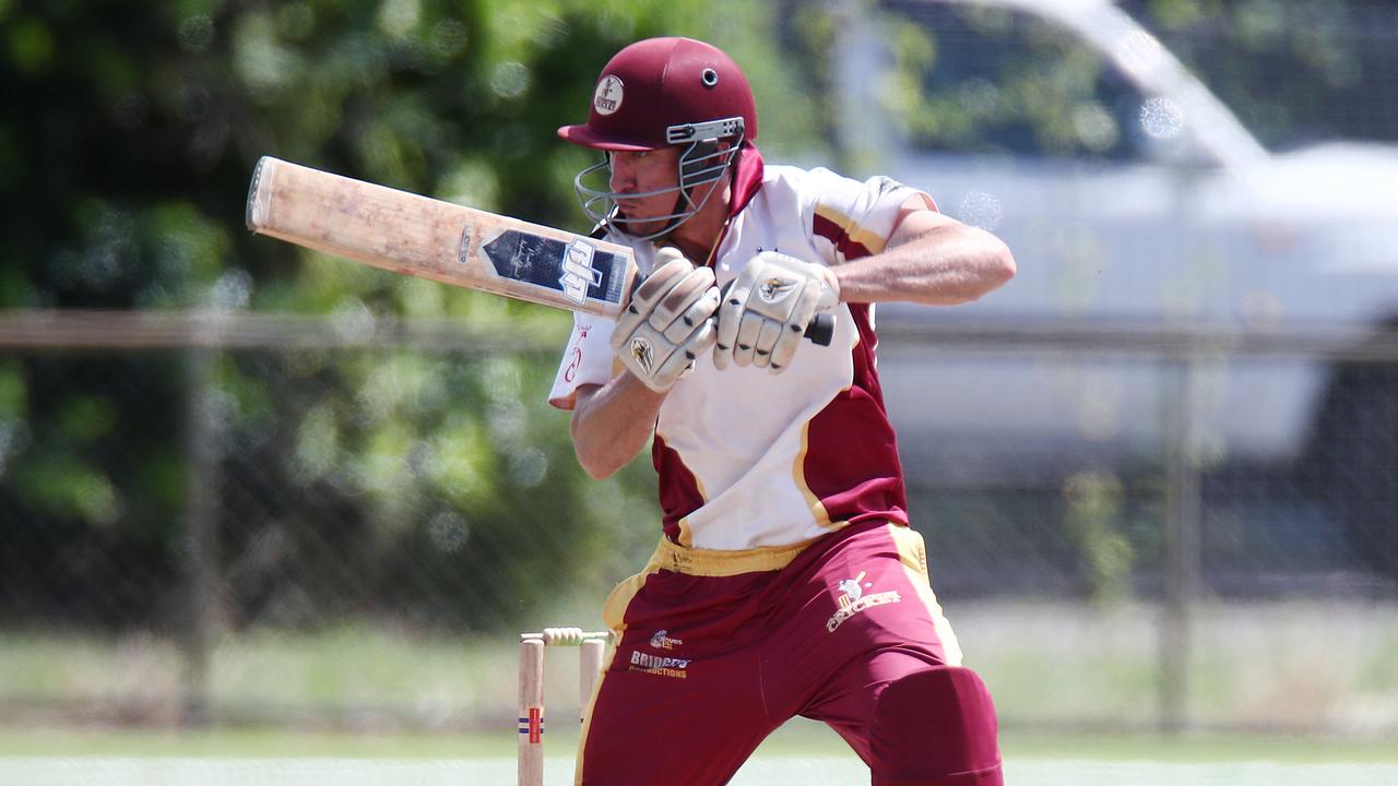 Dan Parnell bats for Atherton in the Cricket Far North match between Norths and Atherton at Griffiths Park, Manunda. Picture: Brendan Radke