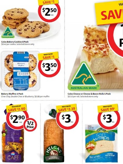 A loaf of bread at Coles in 2014 was just $3.