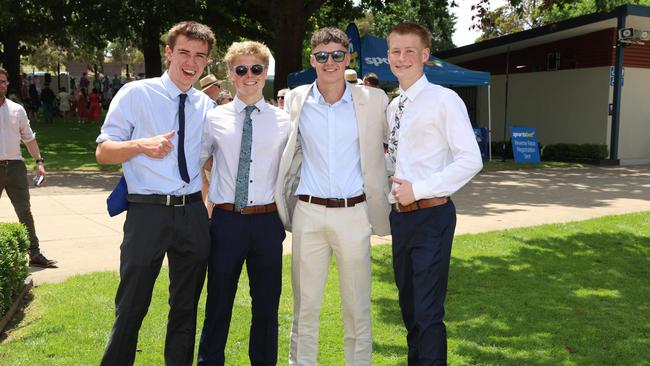 Zavier Nunn, Baxter Horsburgh, Tom Palmer, Taj Coulter attend the Ballarat Cup. Picture: Brendan Beckett