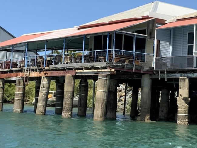 Damage to the property at 8 River Street along the Pioneer River in Mackay. Picture: Documents supplied to Mackay Regional Council