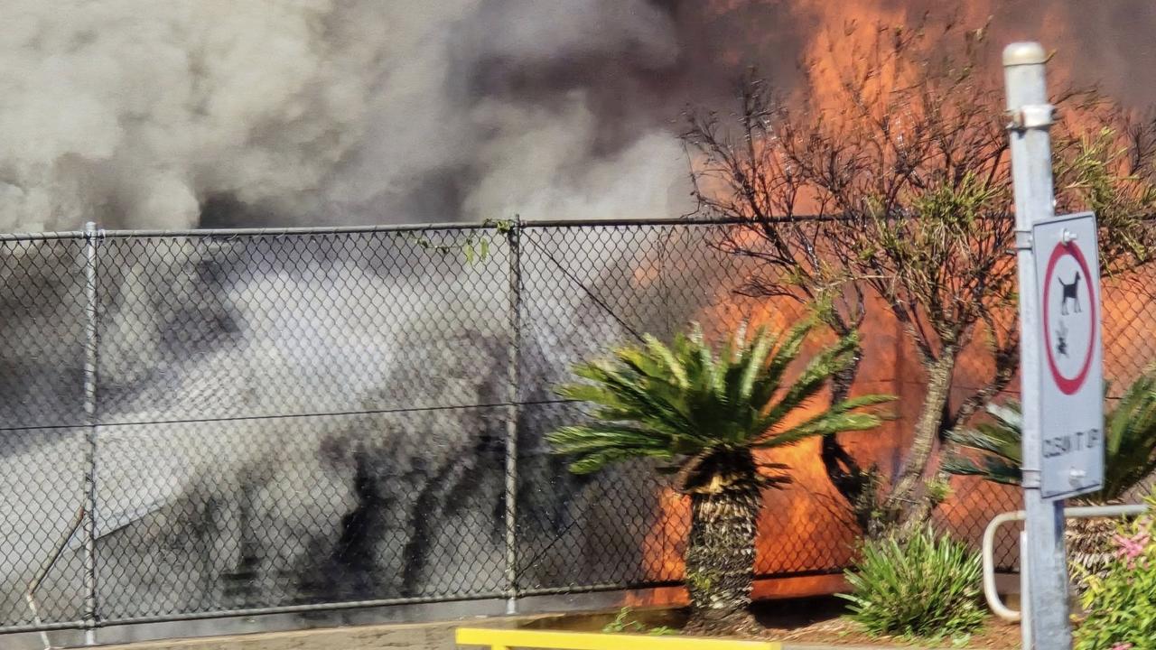 Eight fire crews were called to the property on Grigg Street at 9am on June 6, to initial reports of large plumes of black smoke seen billowing from the single story house. Picture: Facebook.