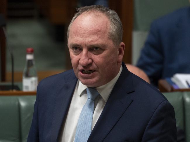 New Deputy Prime Minister Barnaby Joyce was briefly faced with the prospect of a choice: vote against his own party or resign from cabinet. Picture: NCA NewsWire/Martin Ollman