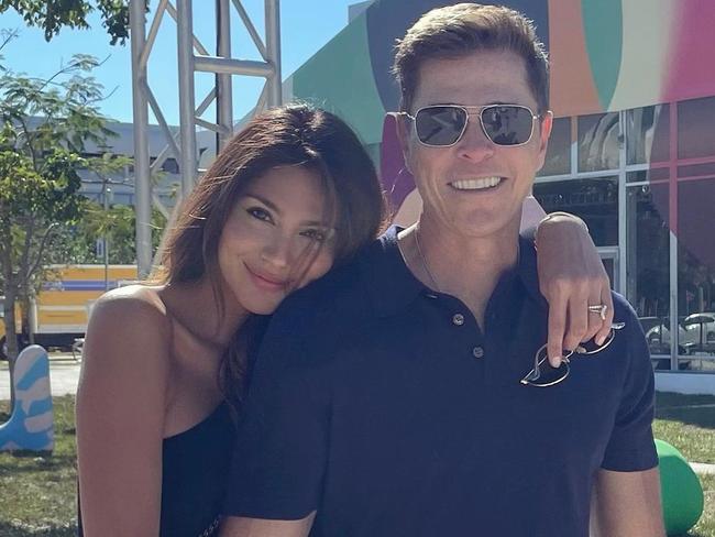 Pia Miller and husband Patrick Whitesell have been caught up in the LA fires. Picture: Instagram