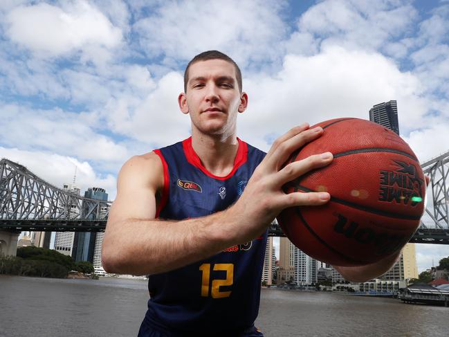 Former Brisbane Bullets big man Will Magnay can’t wait to pull on the Wildcats singlet. Picture: Liam Kidston