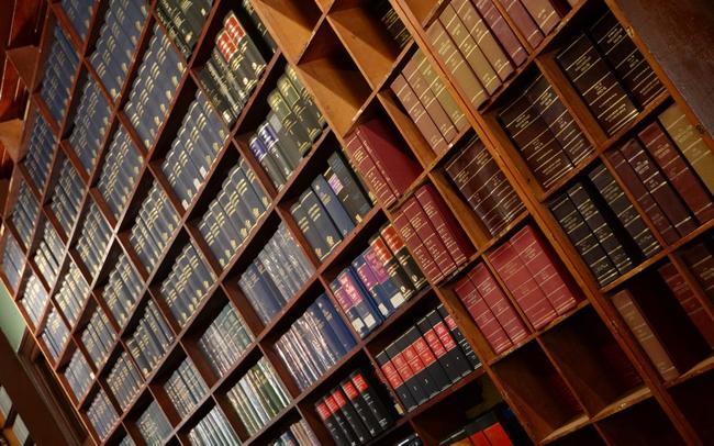 A book lined wall in the old Rockhampton Supreme Court library which was reputed to be home to a ghost or two. Photo: Chris Ison / The Morning Bulletin. Picture: Chris Ison