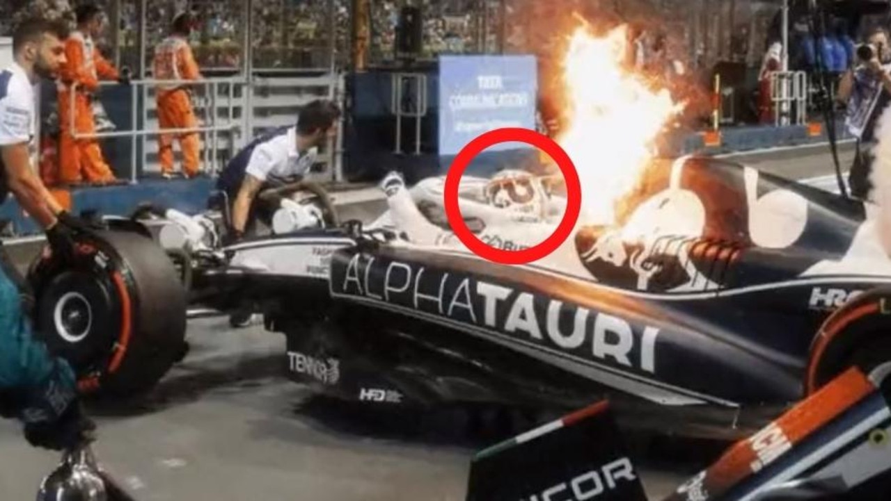‘scary F1 Rivals Heroic Act After Stars Car Dramatically Bursts Into Flames Flipboard 