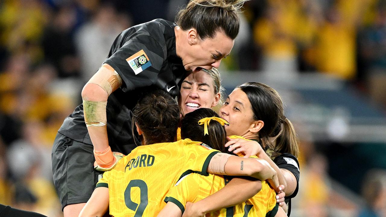 Want to know what winning the longest penalty shootout in World Cup history feels like? Ask the Tillies yourself. Picture: Bradley Kanaris/Getty Images