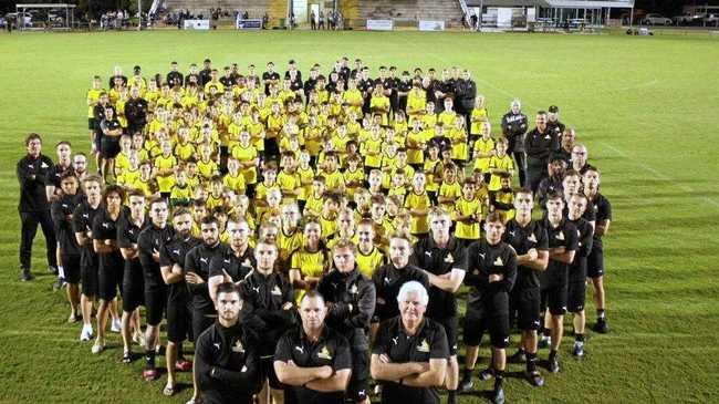 SHOW OF STRENGTH: Western Pride players, coaches and support staff had banded together to help the Ipswich club avoid NPL relegation. They were denied on Saturday night.