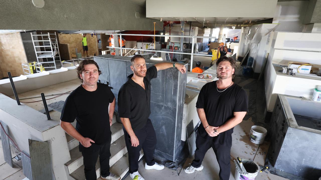 Chef James Brady, Michael Leopold and Nick Woodward get their new project Norte and Sueno ready for diners. Picture Glenn Hampson