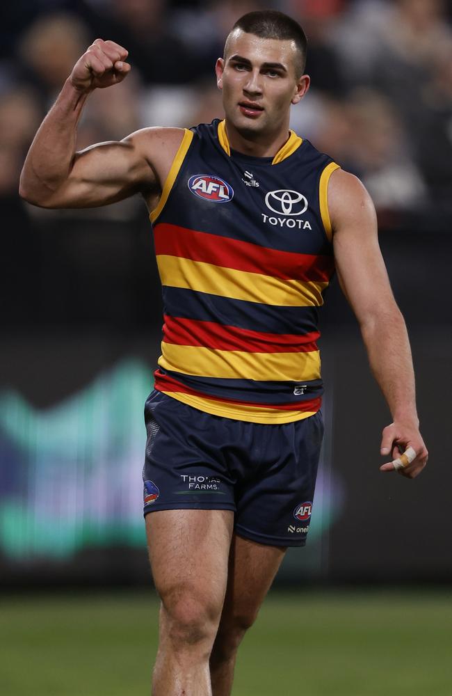 Josh Rachele showed what he’s capable of against Geelong. Picture: Darrian Traynor/Getty Images.