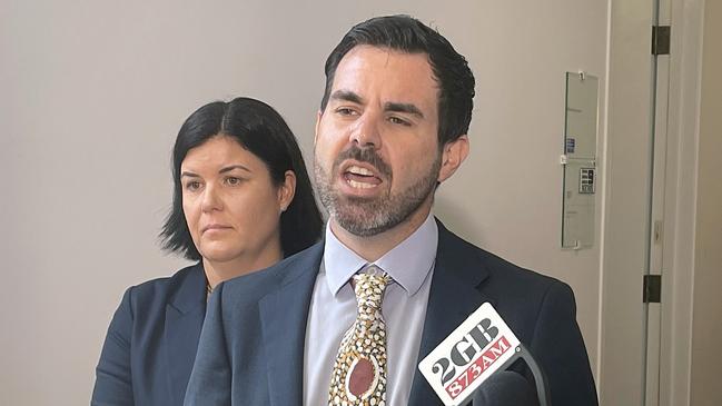 Attorney-General Chansey Paech said the government’s legal fees in the Chalker dispute was sourced from the Chief Minister and Cabinet budget, just one day after Natasha Fyles could not answer that question. Picture: NCA NewsWire / Ellen Ransley