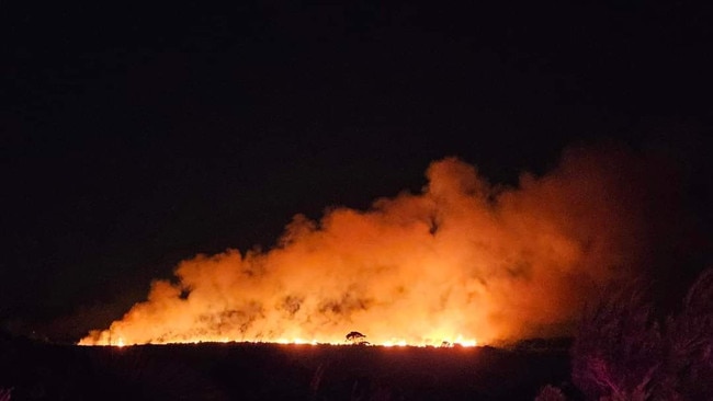 The fire near Evans Head. Picture: Woodburn RFS