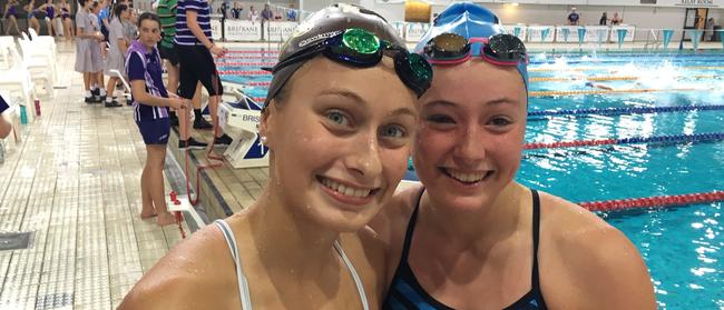 All Hallows swimmer Bronte Job claimed a record in the 16 years 50m freestyle from St Rita's Nicole Sanders at the CaSSSA Cup swimming carnival held at Chandler.