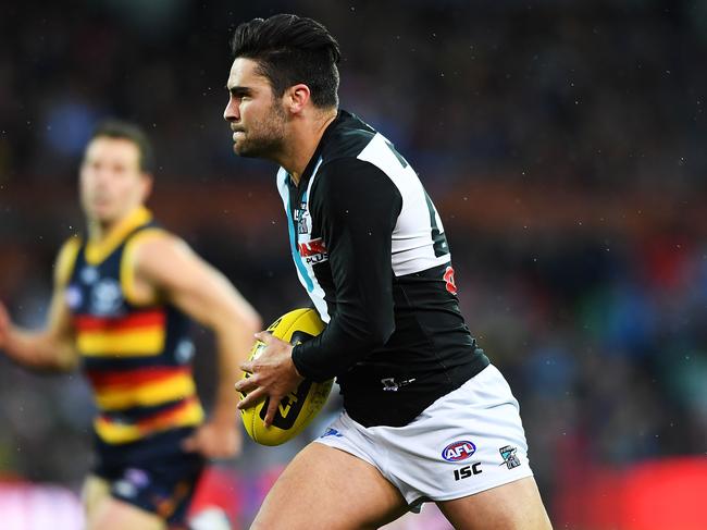 Chad Wingard in action during his last Showdown in 2018.