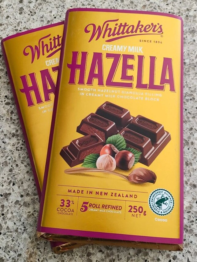 Whittaker's Hazella chocolate block has finally hit Australian shelves. Picture: X