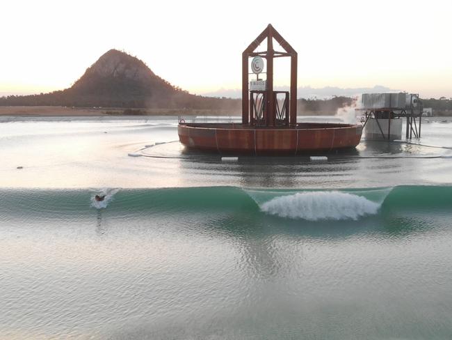 The Surf Lakes prototype facility in Yeppoon, Qld. The company has announced it will build its first commercial facility on the Gold Coast in late 2019. Picture: Supplied.