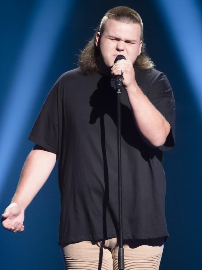 SA teenager Adam Ludewig starred on the opening night of The Voice Australia. Picture: Supplied.