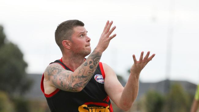 Wyndham Suns coach Dean Cachia has been in fine goalkicking form. Picture: Local Legends Photography