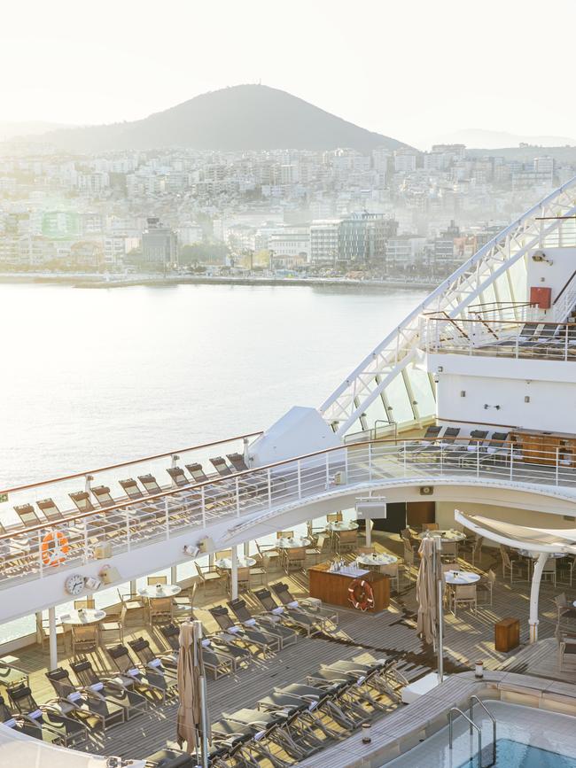 Another view of the lido deck during a port call at Kuşadasi, the gateway to Ephesus on Turkey’s western Aegean coast. Picture: Elise Hassey