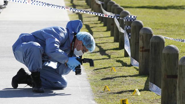 Police on the scene after the killing.